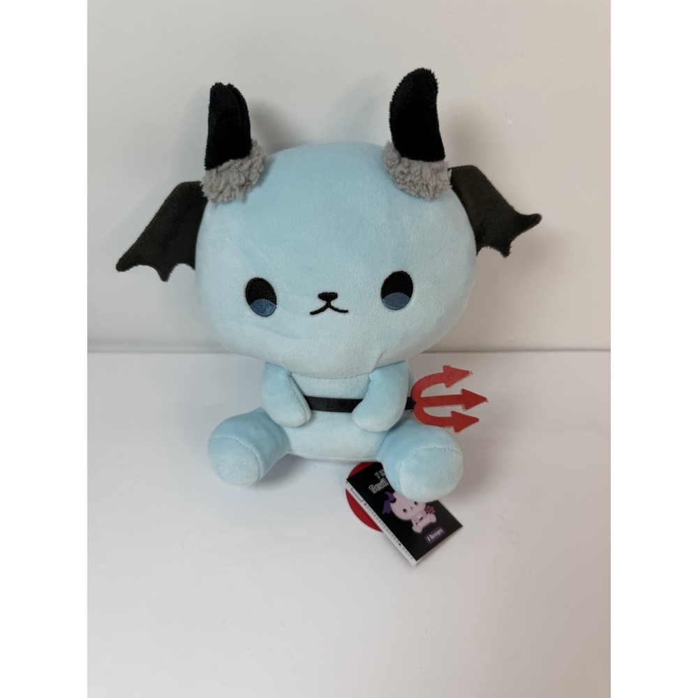 Blue Devil Dog Plush 7" With Pitch Fork Fukuya / Round 1 Anime Chibi Stuffed
